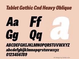 Tablet Gothic Cnd Regular Font preview